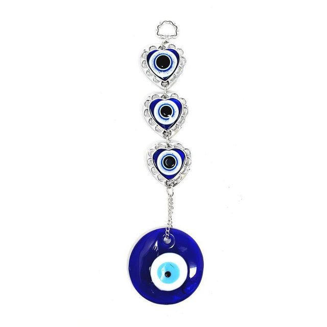 9" Evil Eye Talisman - Multi Heart with Evil Eye - Magick Magick.com