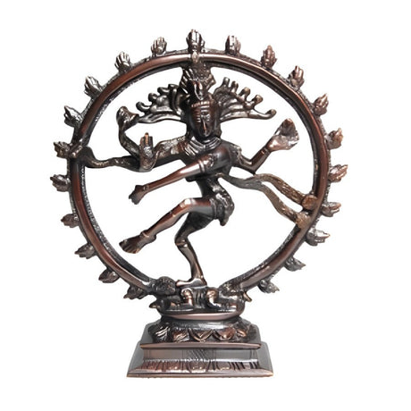 9" Shiva Natraj Antiqued Solid Brass Statue - Magick Magick.com