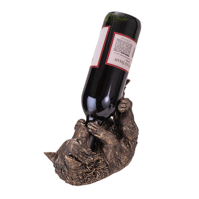 9" Wolf Wine Bottle Holder - Magick Magick.com