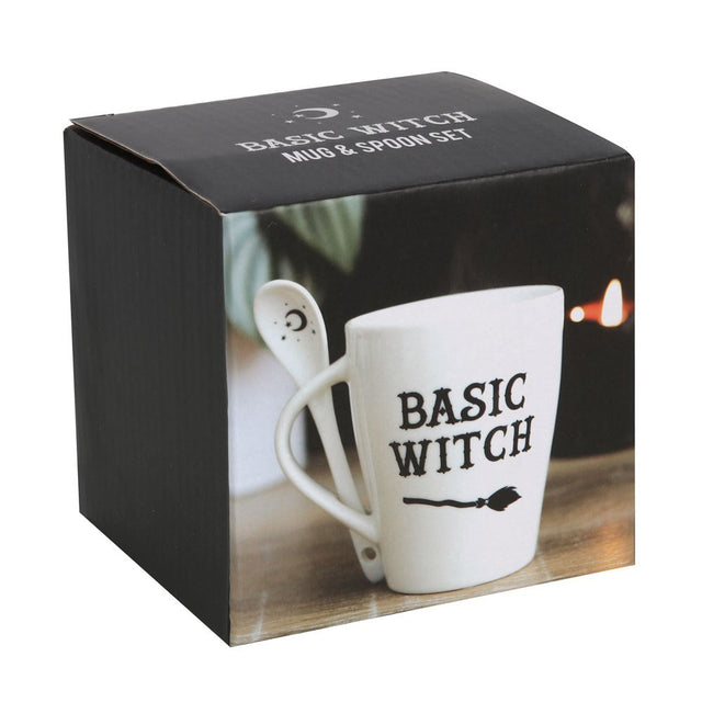 9 oz Ceramic Mug and Spoon Set - Basic Witch - Magick Magick.com