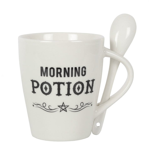 9 oz Ceramic Mug and Spoon Set - Morning Potion - Magick Magick.com