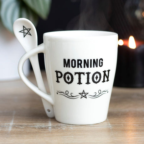 9 oz Ceramic Mug and Spoon Set - Morning Potion - Magick Magick.com
