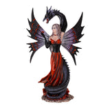 9.25" Dark Fairy with Dragon Statue - Magick Magick.com