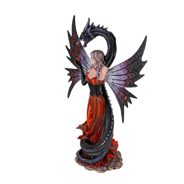 9.25" Dark Fairy with Dragon Statue - Magick Magick.com