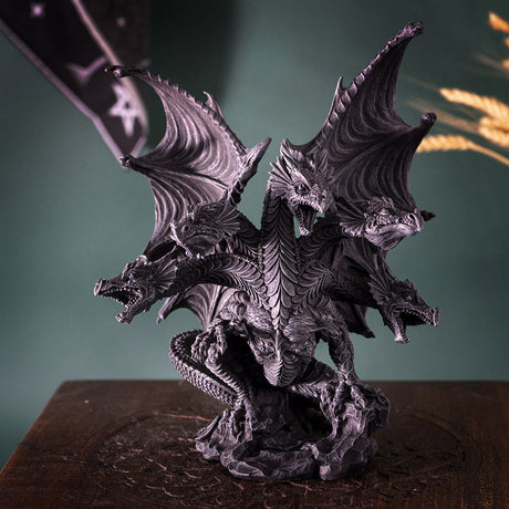 9.25" Dark Hydra Dragon Statue - Magick Magick.com