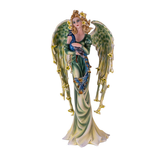 9.25" Peacock Fairy Statue - Magick Magick.com