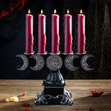 9.25" Triple Moon 5-Candle Holder - Magick Magick.com