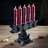 9.25" Triple Moon 5-Candle Holder - Magick Magick.com