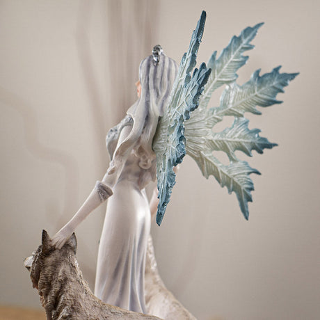 9.45" Snow Queen with Wolves Statue - Magick Magick.com