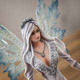 9.45" Snow Queen with Wolves Statue - Magick Magick.com