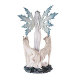 9.45" Snow Queen with Wolves Statue - Magick Magick.com