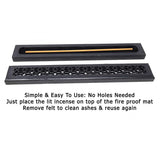 9.5" Black Finish Wood Incense Box Burner - Magick Magick.com