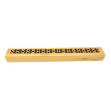 9.5" Natural Finish Wood Incense Box Burner - Magick Magick.com