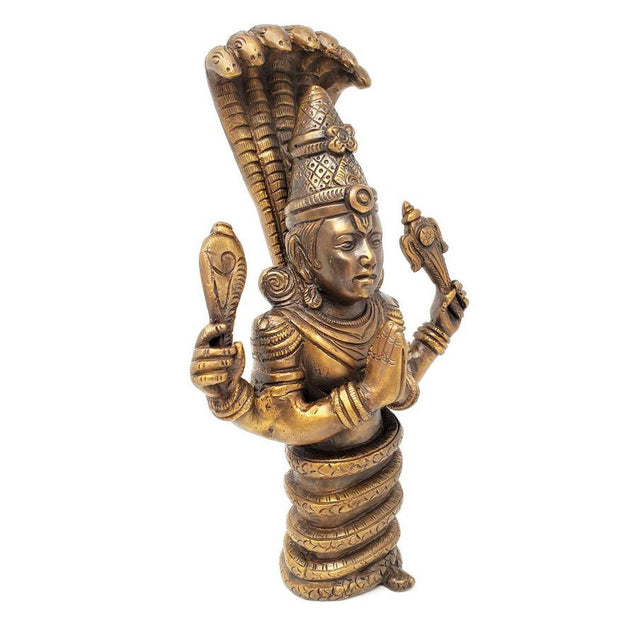 9.5" Patanjali God of Yoga Solid Brass Statue - Magick Magick.com