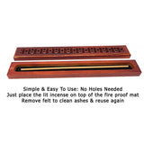 9.5" Rosewood Finish Wood Incense Box Burner - Magick Magick.com