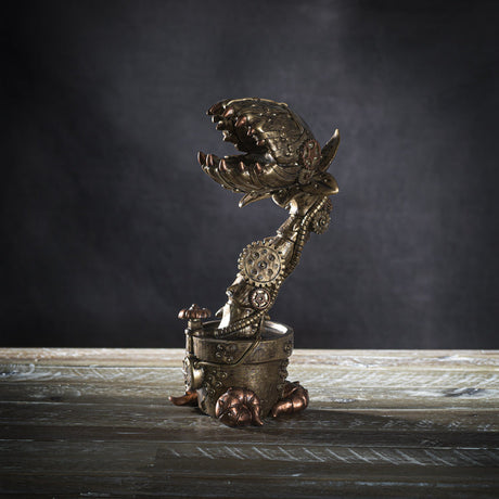 9.5" Steampunk Venus Flytrap Plant Statue - Magick Magick.com