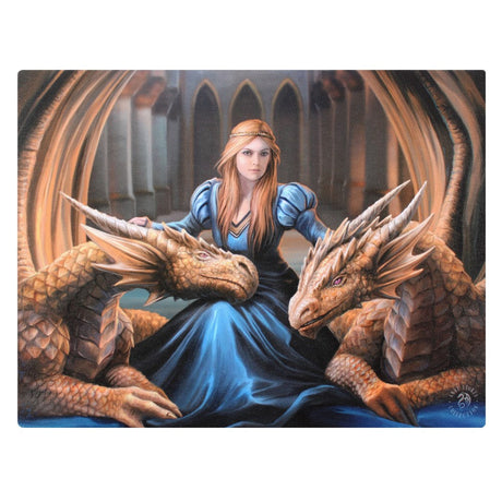 9.8" Anne Stokes Canvas Print - Fierce Loyalty Dragon's - Magick Magick.com