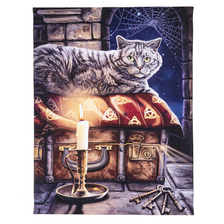 9.8" Anne Stokes Canvas Print - Keeper of Secrets Cat - Magick Magick.com
