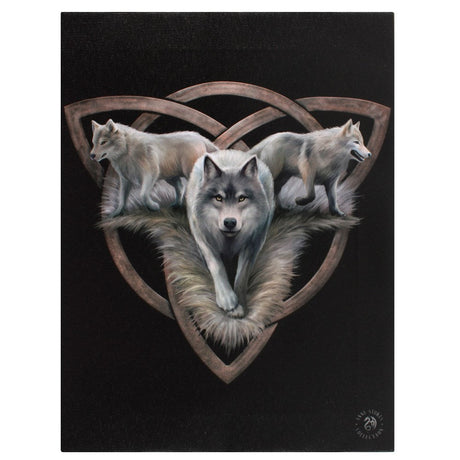 9.8" Anne Stokes Canvas Print - Wolf Trio - Magick Magick.com