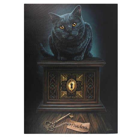 9.8" Lisa Parker Canvas Print - Pandora's Box Cat - Magick Magick.com