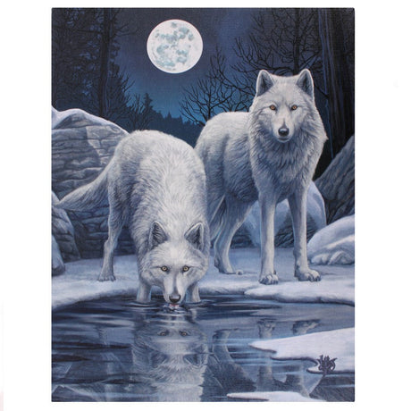 9.8" Lisa Parker Canvas Print - Winter Warrior Wolves - Magick Magick.com