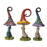 9.8" Magic Mushroom Statues (Set of 3) - Magick Magick.com