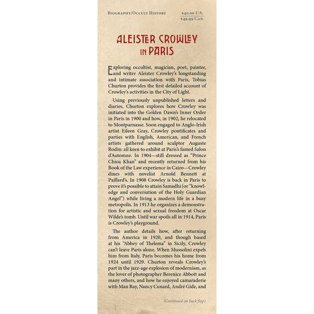 Aleister Crowley in Paris (Hardcover) by Tobias Churton - Magick Magick.com