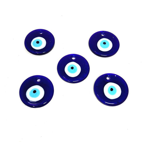 All Seeing Evil Eye Glass Charm with Hole (3 cm) - Magick Magick.com