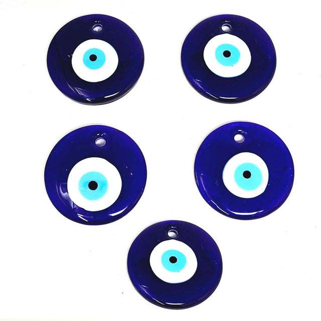 All Seeing Evil Eye Glass Charm with Hole (6 cm) - Magick Magick.com