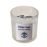 All Seeing Eye White Sage Protection Charm Candle - Magick Magick.com