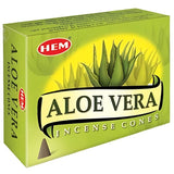 Aloe Vera HEM Cone Incense (10 Cones) - Magick Magick.com