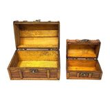 Antique Wooden Rosewood Chest (Set of 2, 7" and 5") - Magick Magick.com