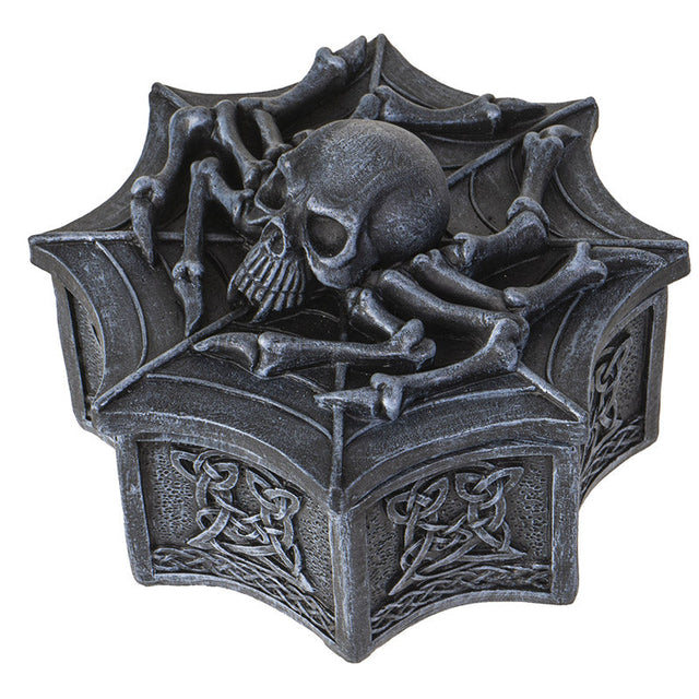 Arachnid Spider Skull Display Trinket Box - Magick Magick.com