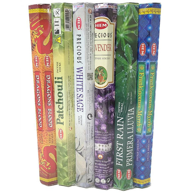 Assorted Most Popular Hem Incense with Incense Burner Set - Magick Magick.com