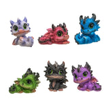 Baby Dragon Statues with Den (Set of 6) - Magick Magick.com