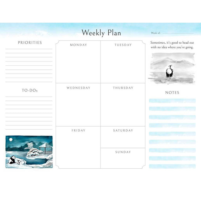 Big Panda and Tiny Dragon Weekly Planner Notepad by James Norbury - Magick Magick.com