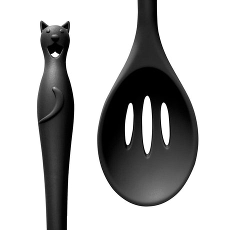 Black Cat Kitchen Utensils - Slotted Spoon - Magick Magick.com