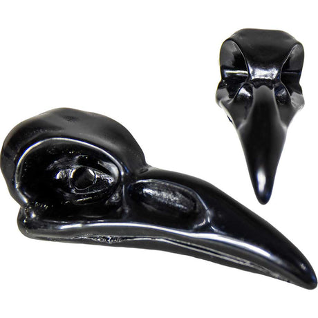 Black Obsidian Raven Skull - Magick Magick.com