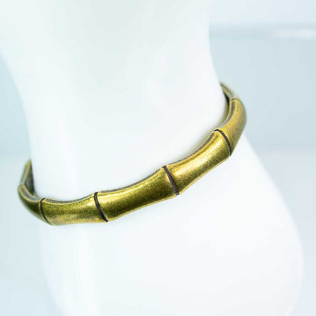 Brass & Copper Tibetan Cuff Engraved Bamboo Bracelet - Magick Magick.com