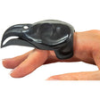 Buffalo Horn Hand Carved Ring - Raven Skull - Magick Magick.com