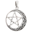 Celtic Moon Pentacle Sterling Silver Pendant - Magick Magick.com