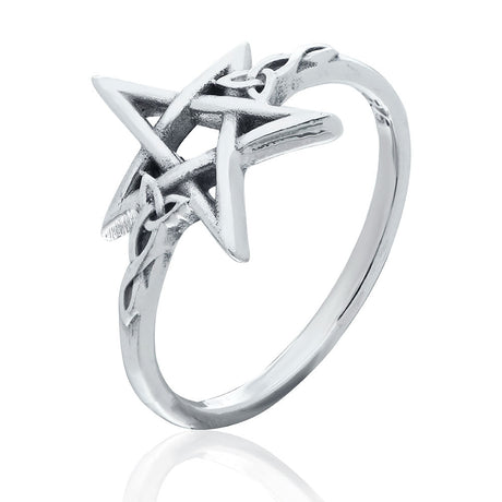 Celtic Night Pentacle Sterling Silver Ring - Magick Magick.com