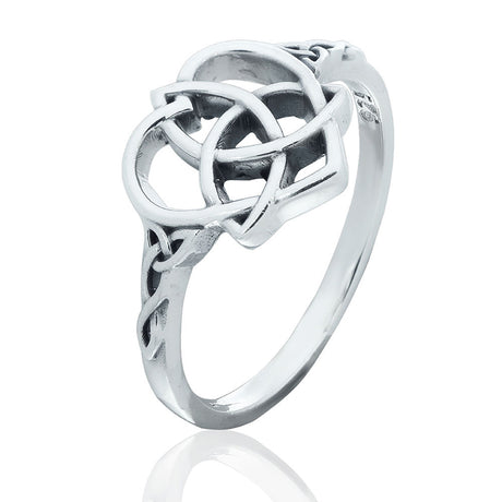 Celtic Night Triquetra Sterling Silver Ring - Magick Magick.com