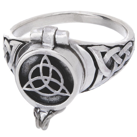 Celtic Round Box Sterling Silver Ring - Magick Magick.com