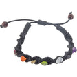 Chakra Gemstone Chips Wax Cord Twist Bracelet - Magick Magick.com