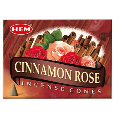 Cinnamon Rose HEM Cone Incense (10 Cones) - Magick Magick.com
