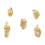 Citrine Electroplated Gemstone Pendant - Magick Magick.com