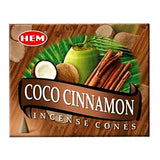 Coconut Cinnamon HEM Cone Incense (10 Cones) - Magick Magick.com