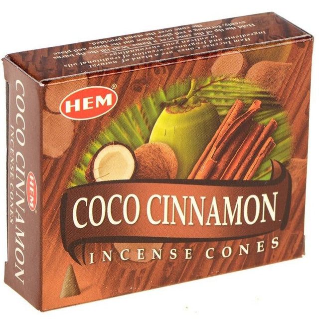 Coconut Cinnamon HEM Cone Incense (10 Cones) - Magick Magick.com