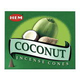 Coconut HEM Cone Incense (10 Cones) - Magick Magick.com